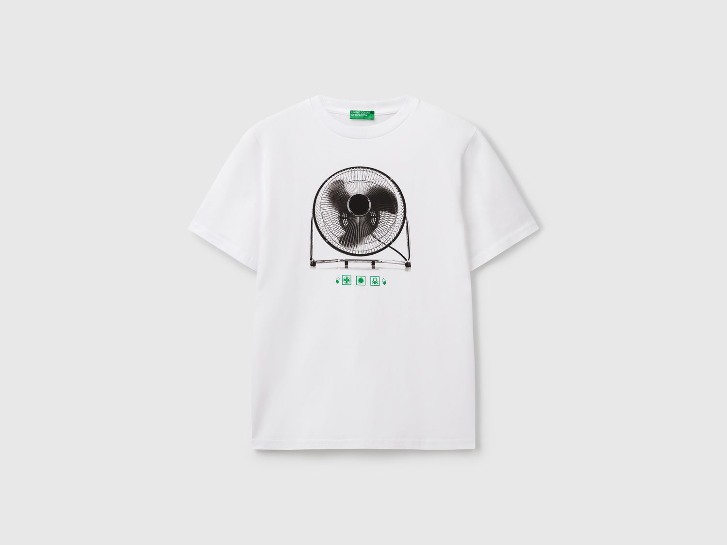 T-shirt con stampa fotografica da uomo bianco | Benetton Outlet