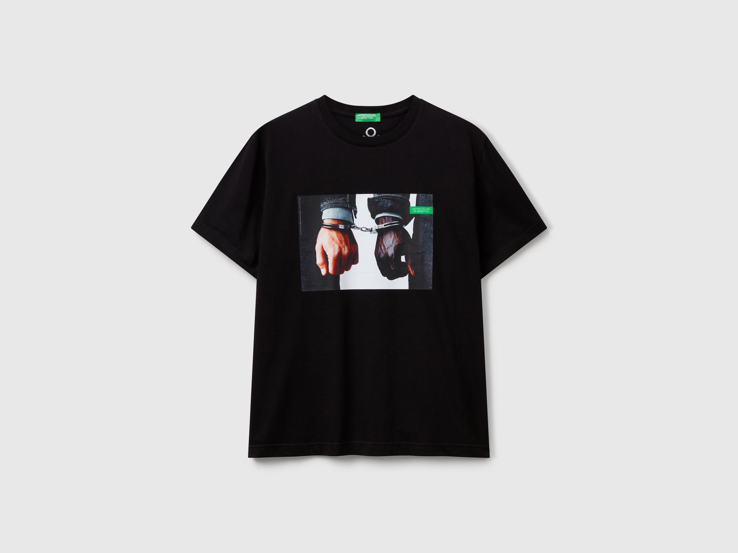 T-shirt con stampa fotografica Oliviero Toscani da uomo nero | Benetton Outlet