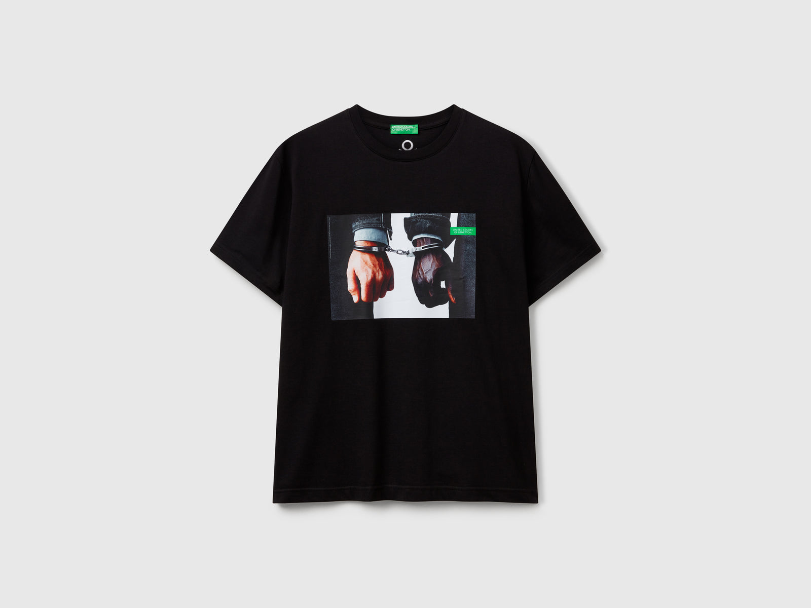 T-shirt con stampa fotografica Oliviero Toscani da uomo nero | Benetton Outlet