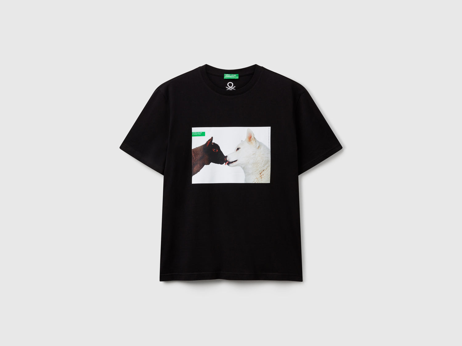 T-shirt con stampa fotografica Oliviero Toscani da uomo nero | Benetton Outlet