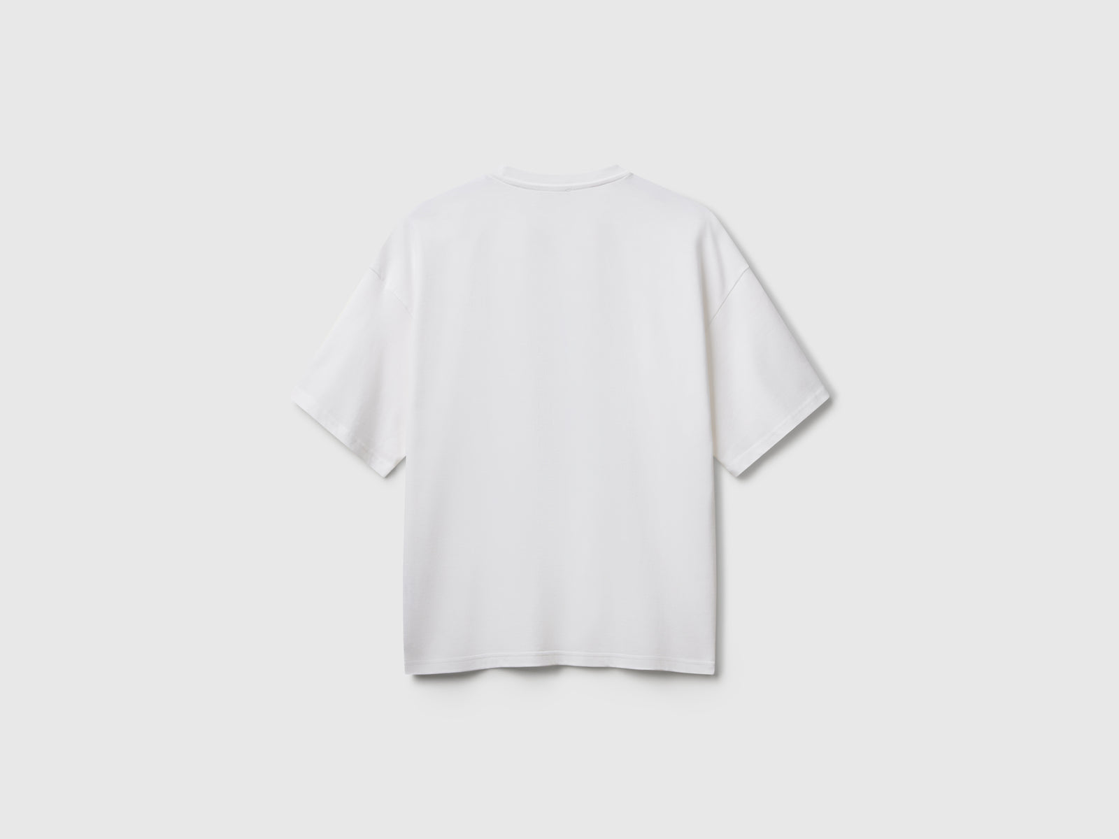 Maglietta con stampa gelato 100% cotone da uomo bianco 2 | Benetton Outlet