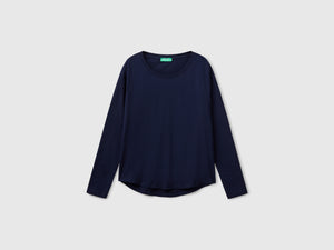 T-shirt manica lunga in cotone leggero