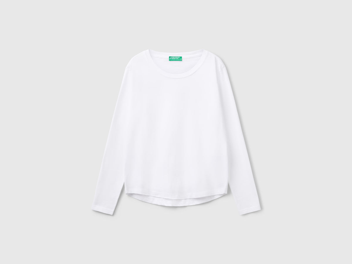 T-shirt manica lunga in cotone leggero
