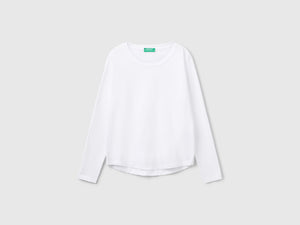 T-shirt manica lunga in cotone leggero