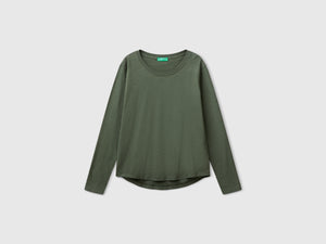 T-shirt manica lunga in cotone leggero