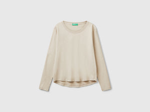 T-shirt manica lunga in cotone leggero