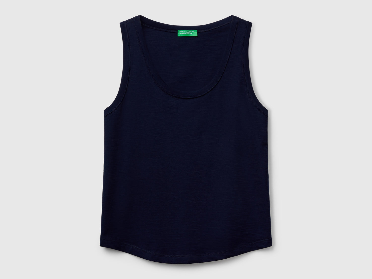 Canotta in cotone leggero da donna blu scuro | Benetton Outlet