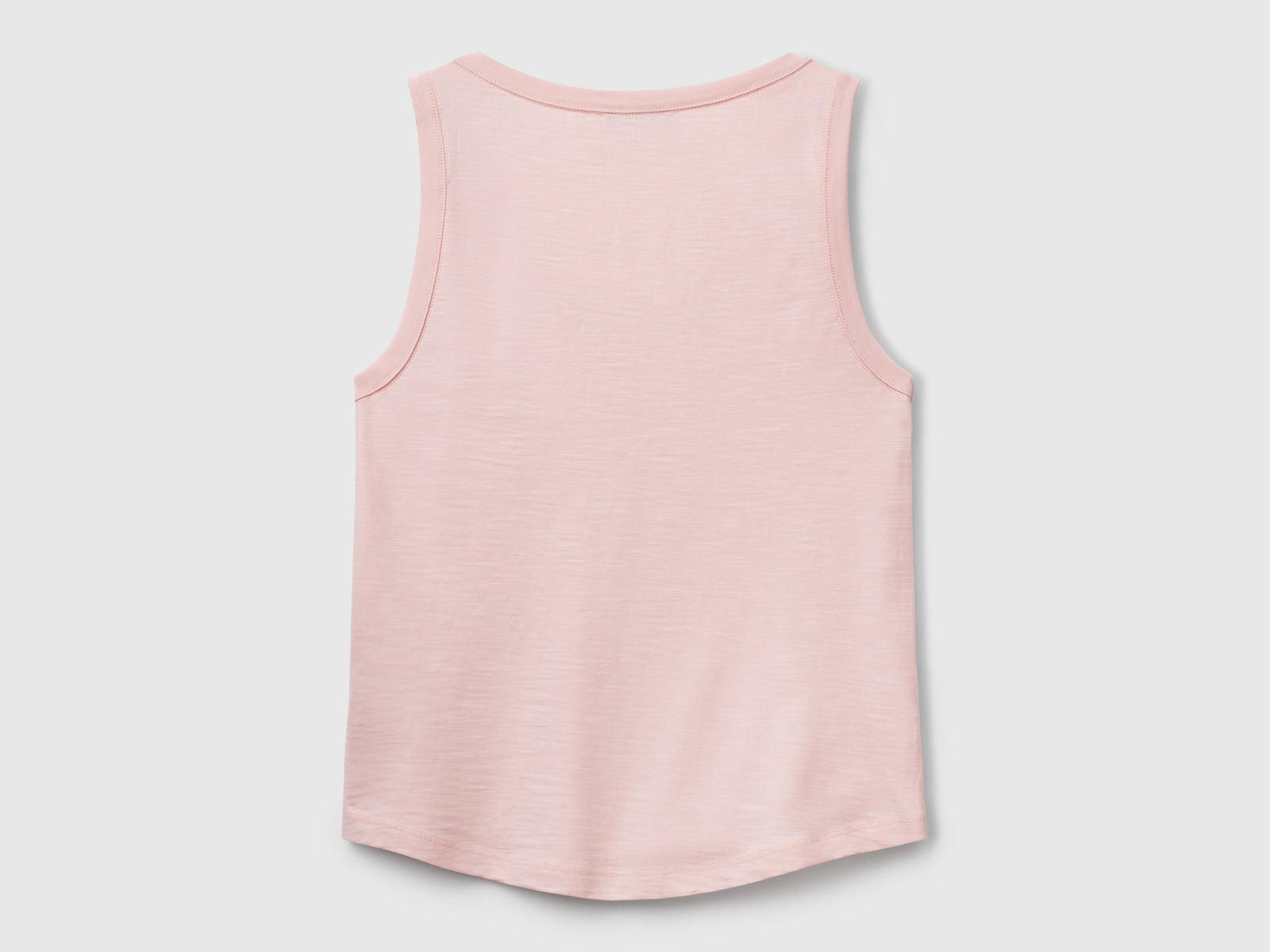Canotta in cotone leggero da donna rosa tenue 2 | Benetton Outlet