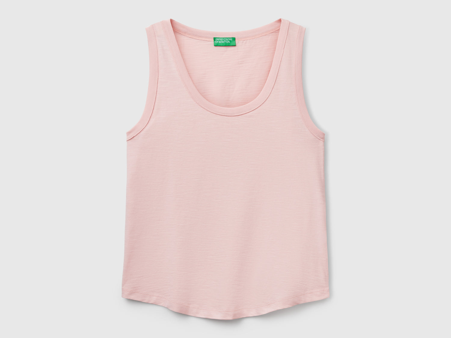 Lightweight cotton tank top da donna rosa tenue | Benetton Outlet