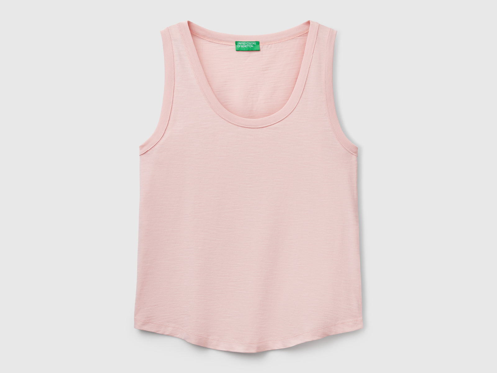 Canotta in cotone leggero da donna rosa tenue | Benetton Outlet