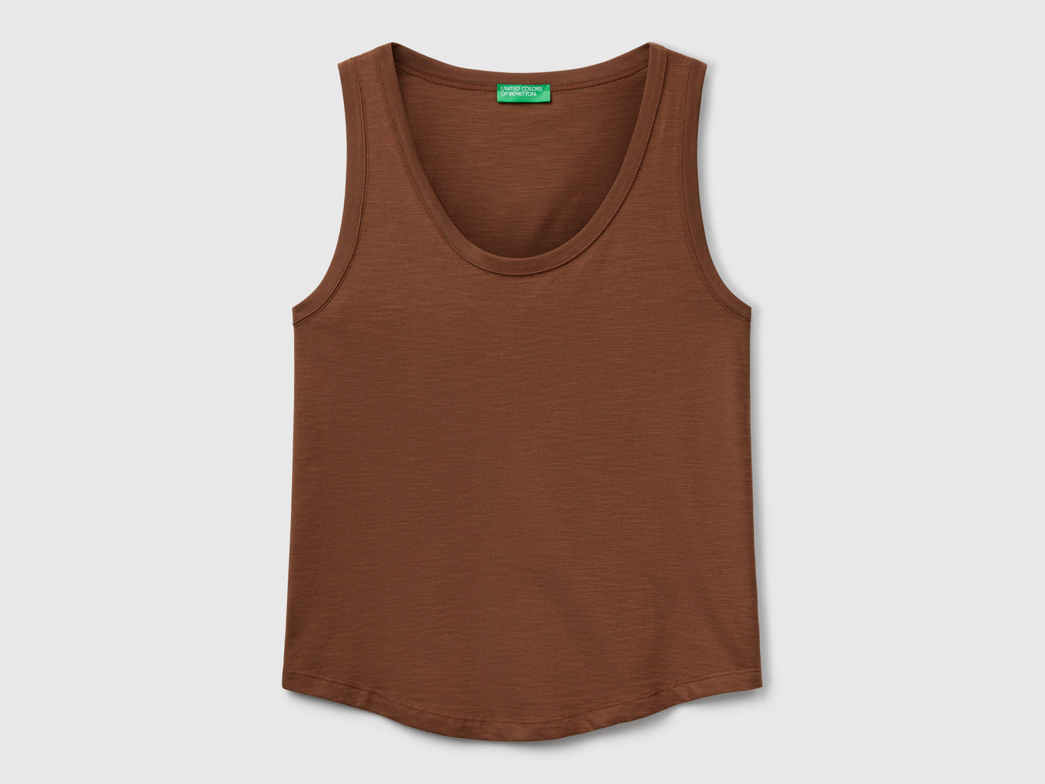 Lightweight cotton tank top da donna marrone | Benetton Outlet