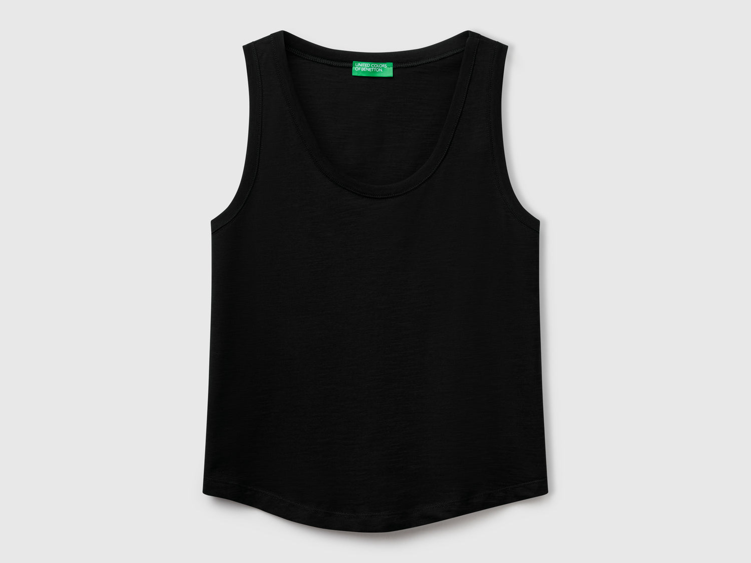 Canotta in cotone leggero da donna nero | Benetton Outlet