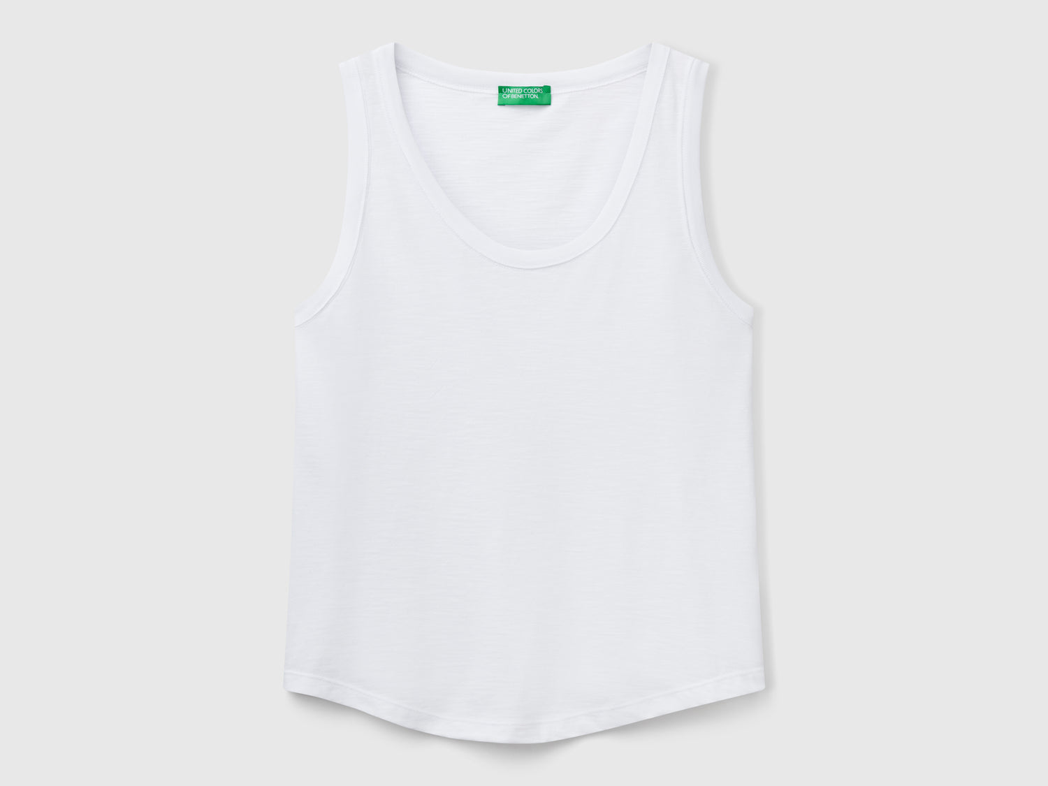 Canotta in cotone leggero da donna bianco | Benetton Outlet