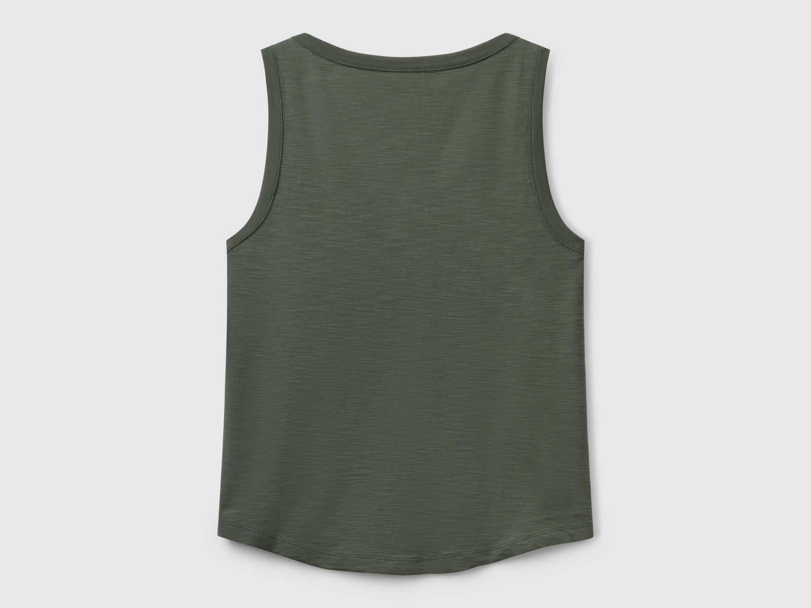 Canotta in cotone leggero da donna verde militare 2 | Benetton Outlet