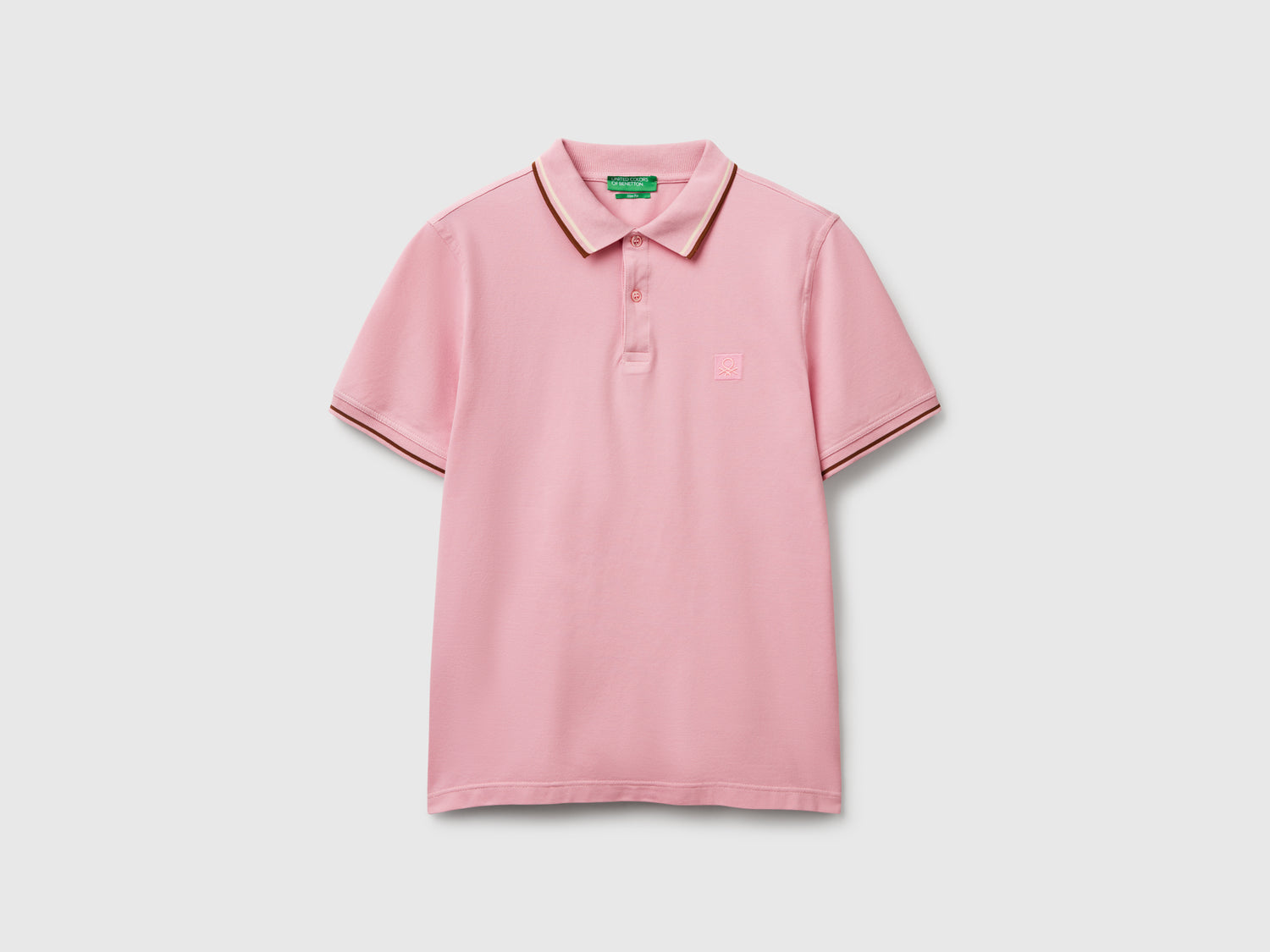 Polo slim fit da uomo rosa | Benetton Outlet