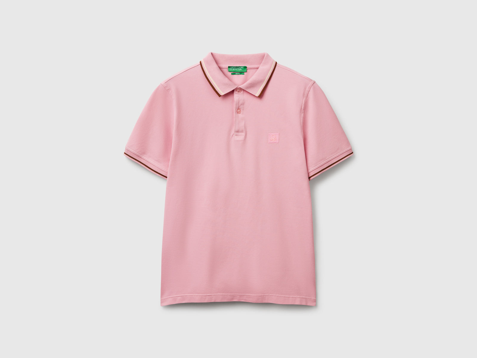 Polo slim fit da uomo rosa | Benetton Outlet