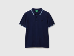 Polo slim fit blu notte
