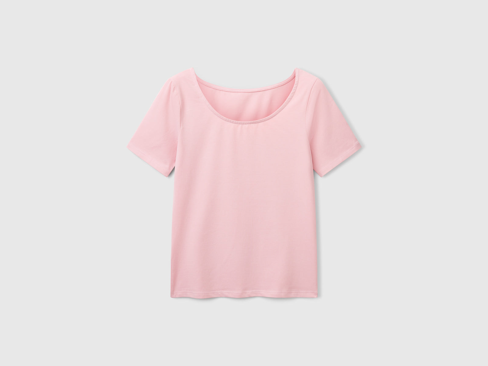 T-shirt slim fit reversibile da donna rosa | Benetton Outlet
