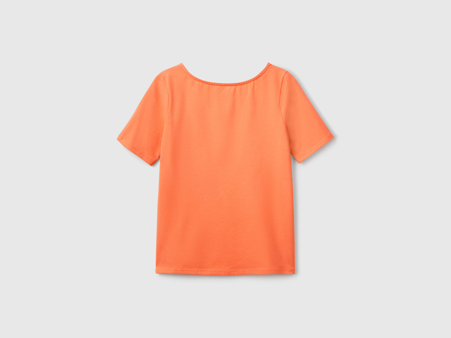 T-shirt slim fit reversibile da donna arancione | Benetton Outlet