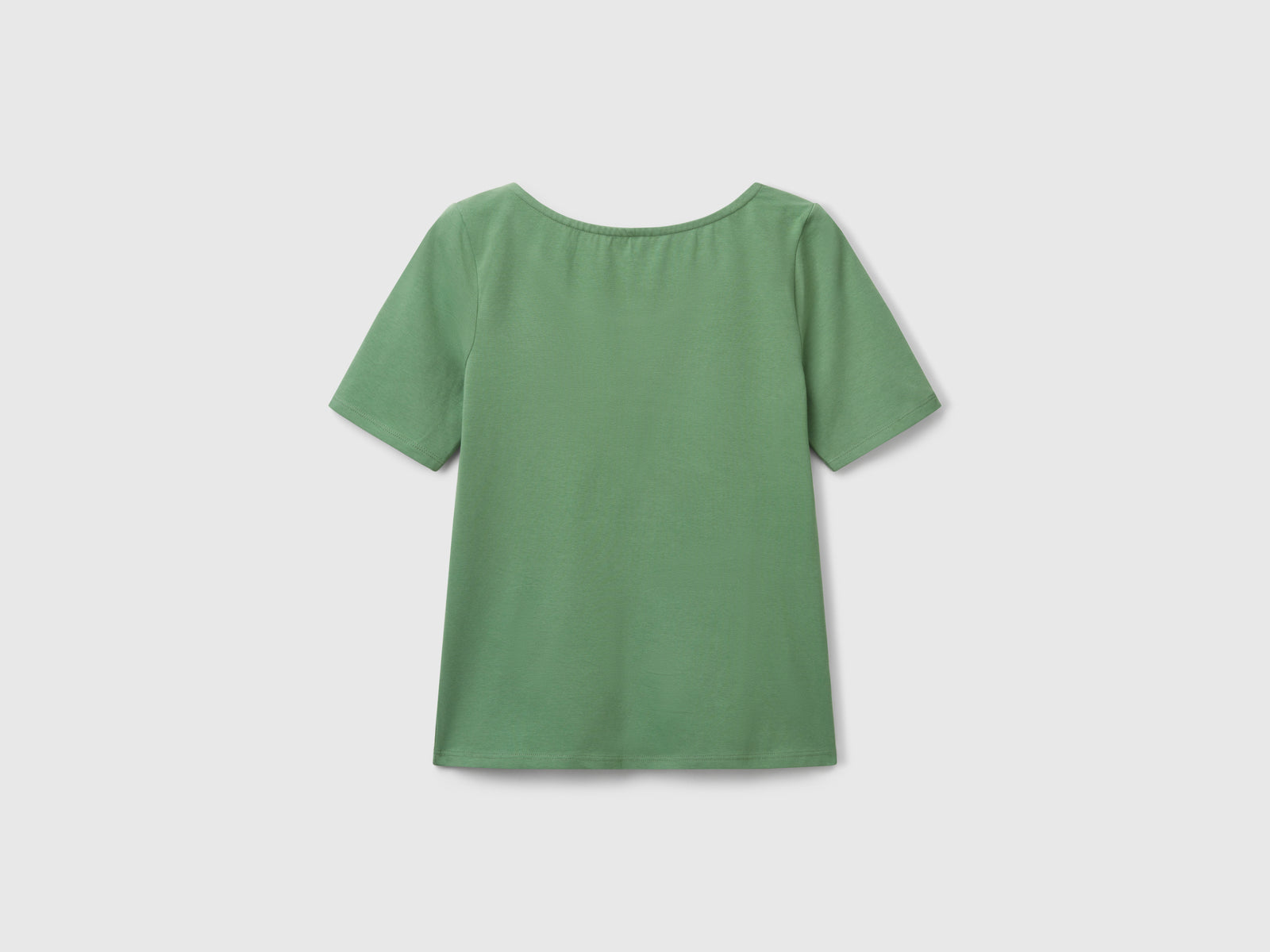 T-shirt slim fit reversibile da donna verde 2 | Benetton Outlet