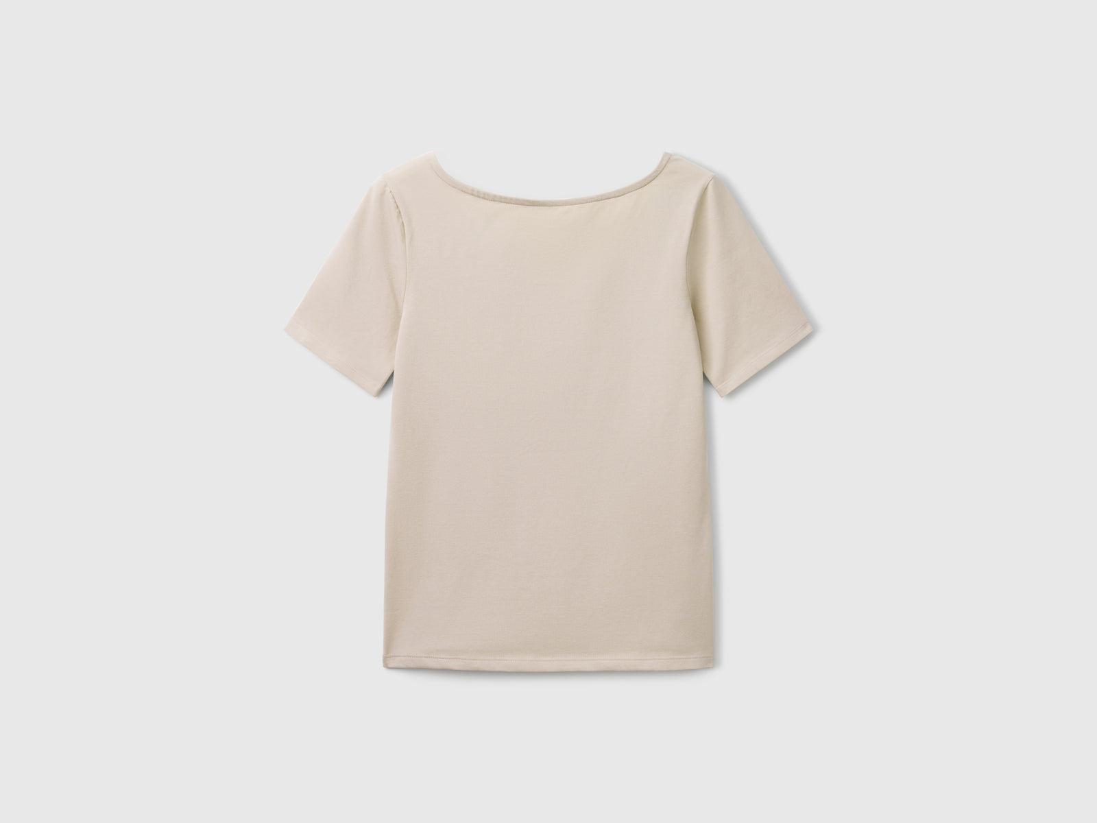 T-shirt slim fit reversibile da donna beige 2 | Benetton Outlet