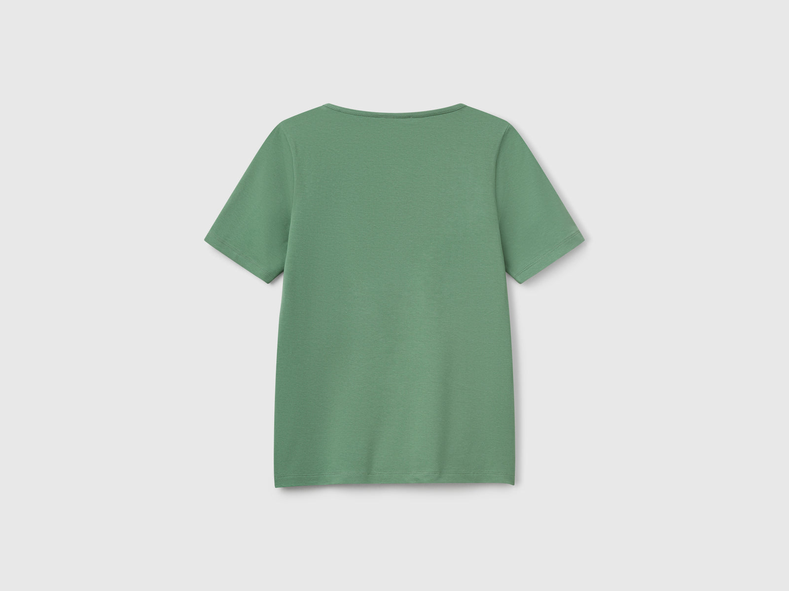 T-shirt slim fit da donna verde 2 | Benetton Outlet