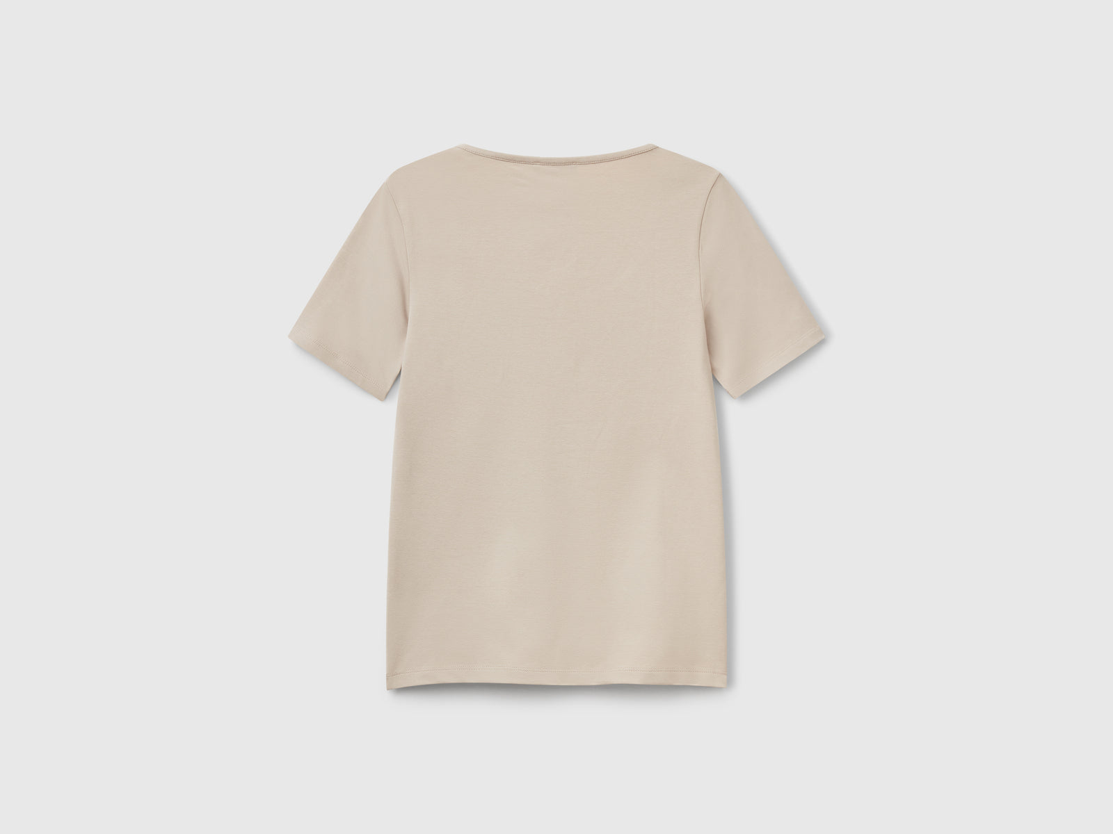 T-shirt slim fit da donna beige 2 | Benetton Outlet