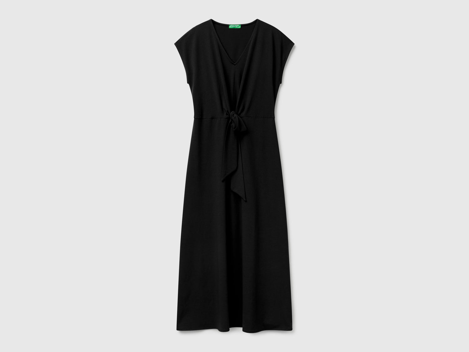 Vestito in cotone stretch da donna nero | Benetton Outlet