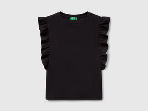 Maglietta slim fit con rouches