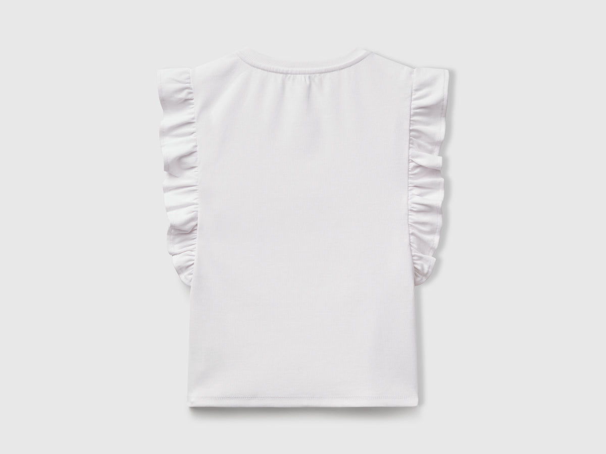 Slim fit t-shirt with ruffles