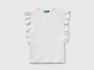 Slim fit t-shirt with ruffles
