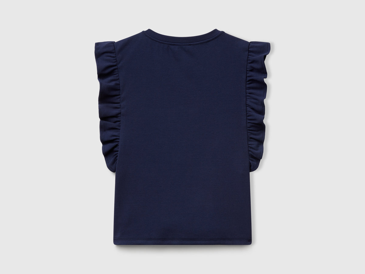 Maglietta slim fit con rouches