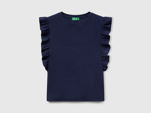 Maglietta slim fit con rouches