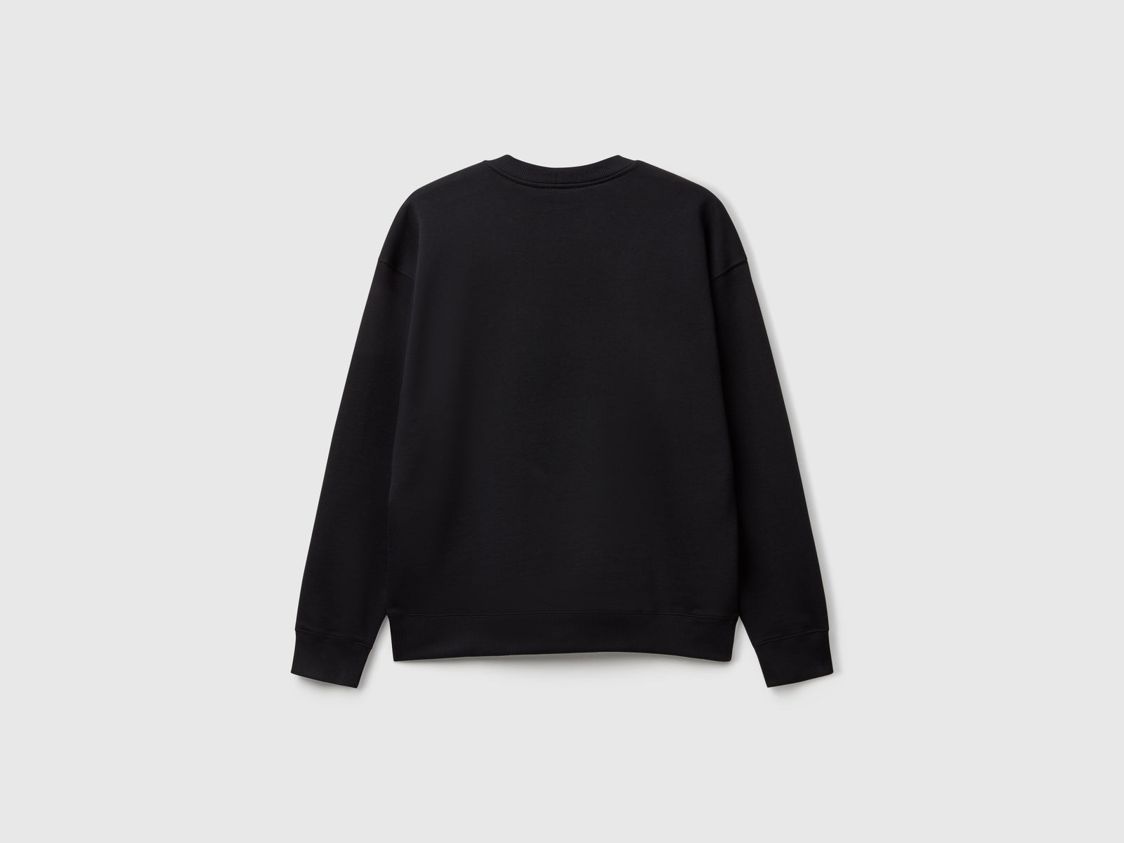 Calda felpa con logo ricamato da uomo nero 2 | Benetton Outlet