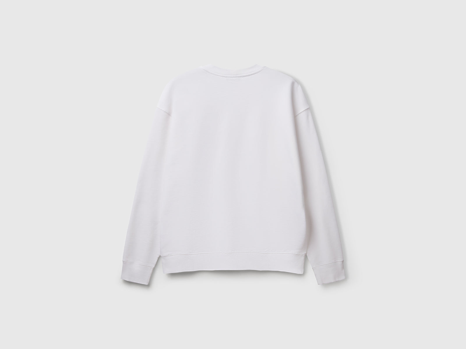 Calda felpa con logo ricamato da uomo bianco 2 | Benetton Outlet