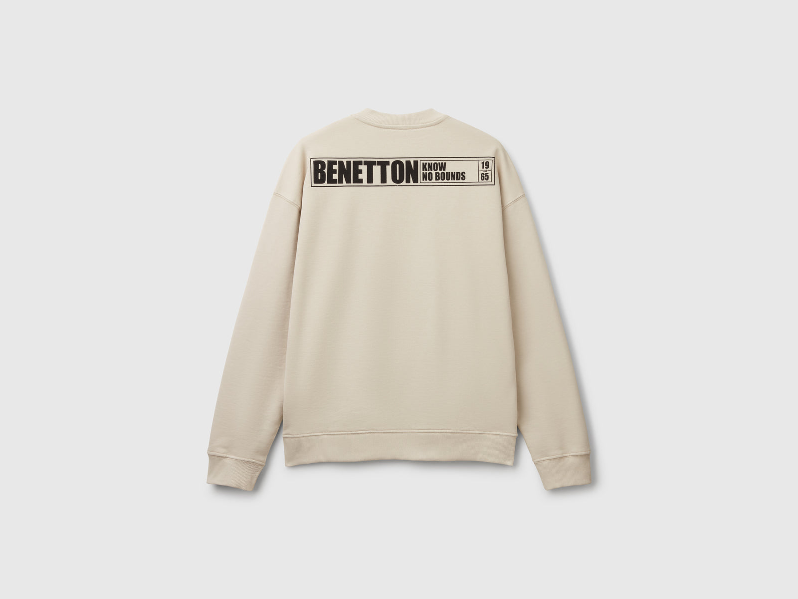 Felpa con stampa da uomo beige 2 | Benetton Outlet