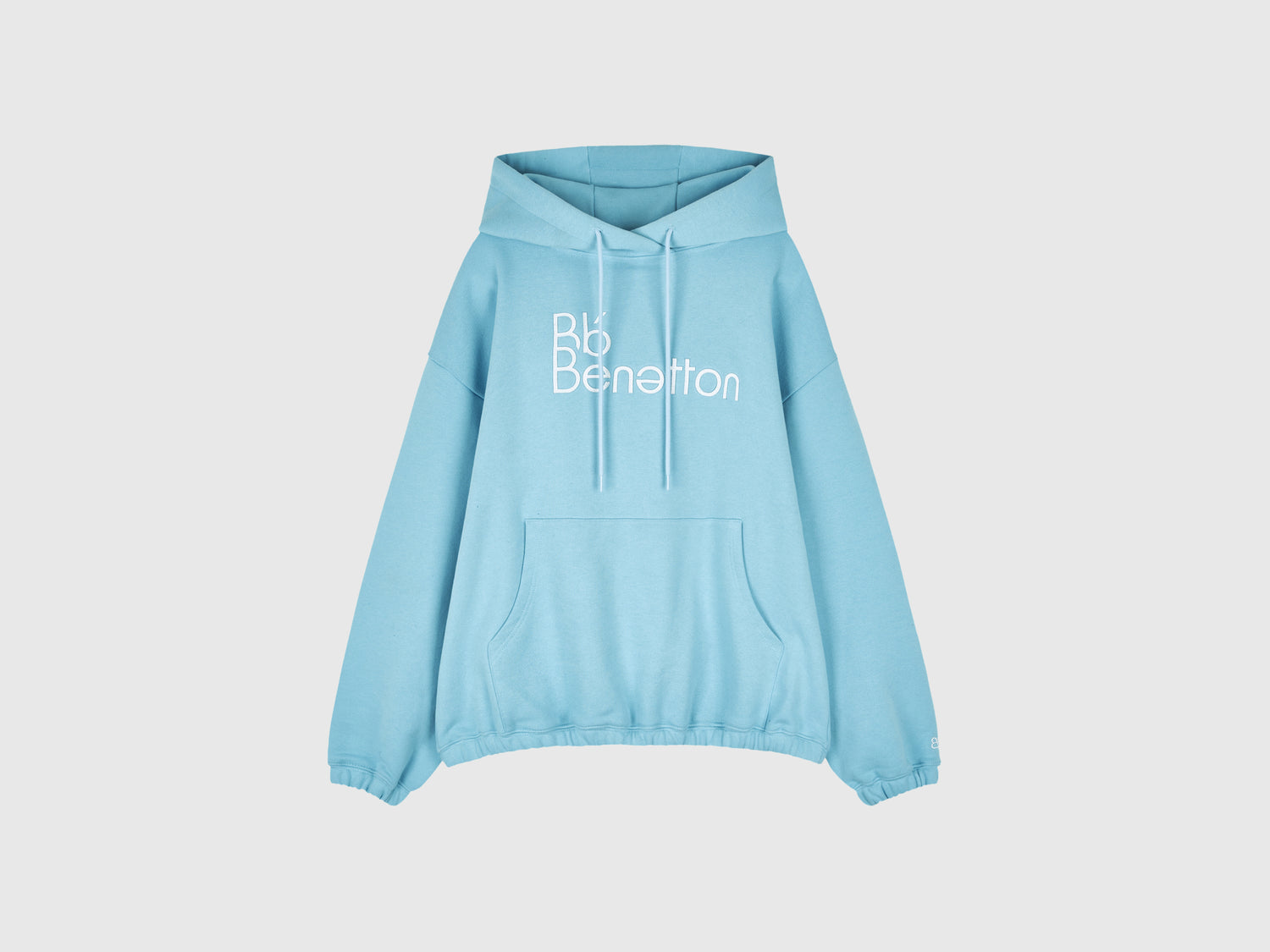 Felpa con tasca e cappuccio da donna celeste | Benetton Outlet