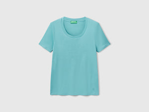 T-shirt manica corta in cotone a fibra lunga