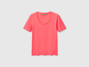 T-shirt manica corta in cotone a fibra lunga