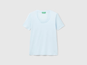 T-shirt manica corta in cotone a fibra lunga