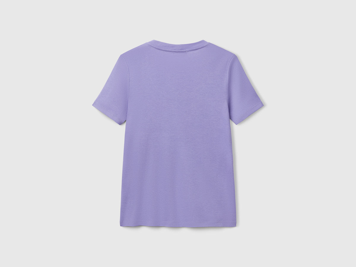 T-shirt manica corta in cotone a fibra lunga