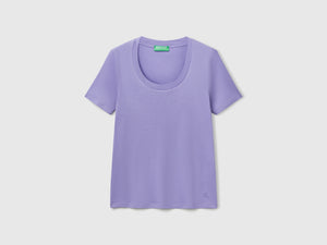 T-shirt manica corta in cotone a fibra lunga