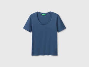 T-shirt manica corta in cotone a fibra lunga