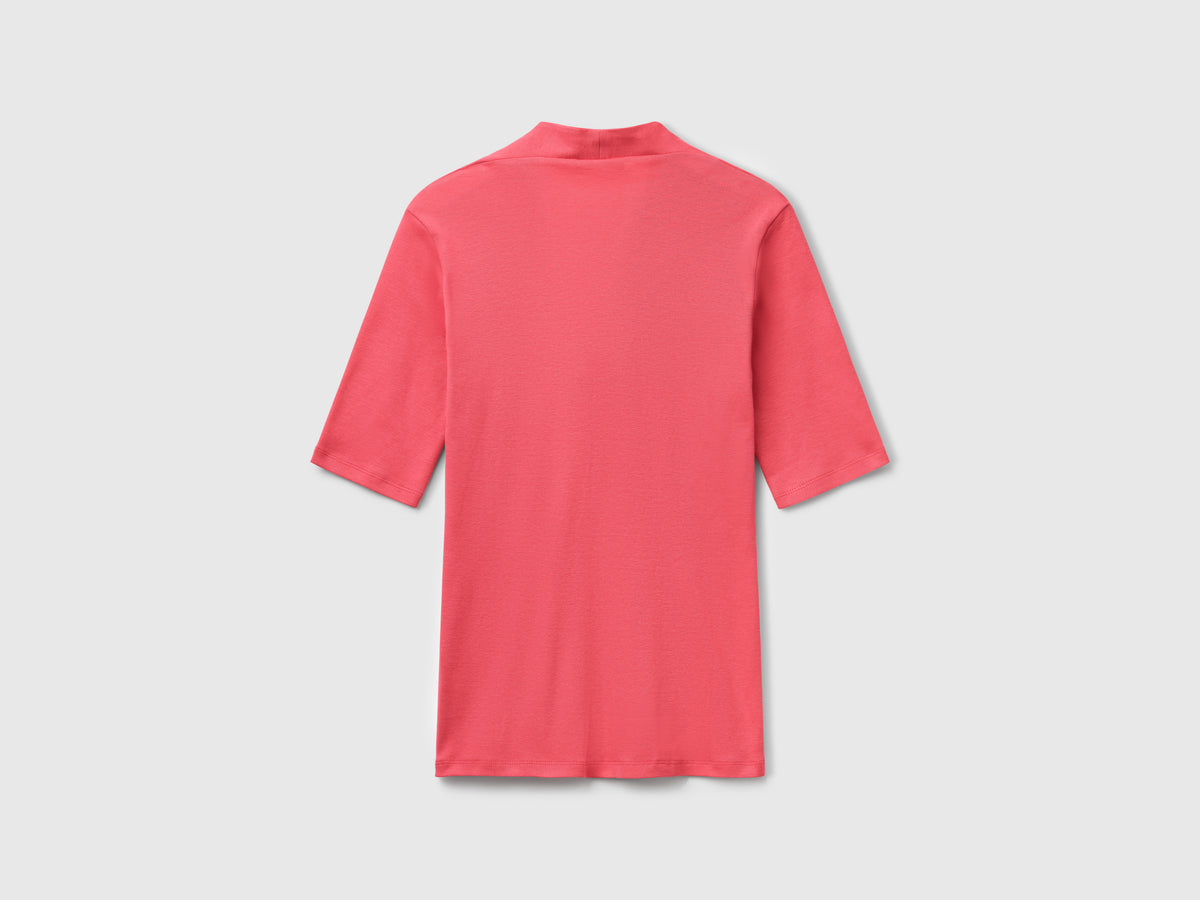 T-shirt slim fit in cotone a fibra lunga