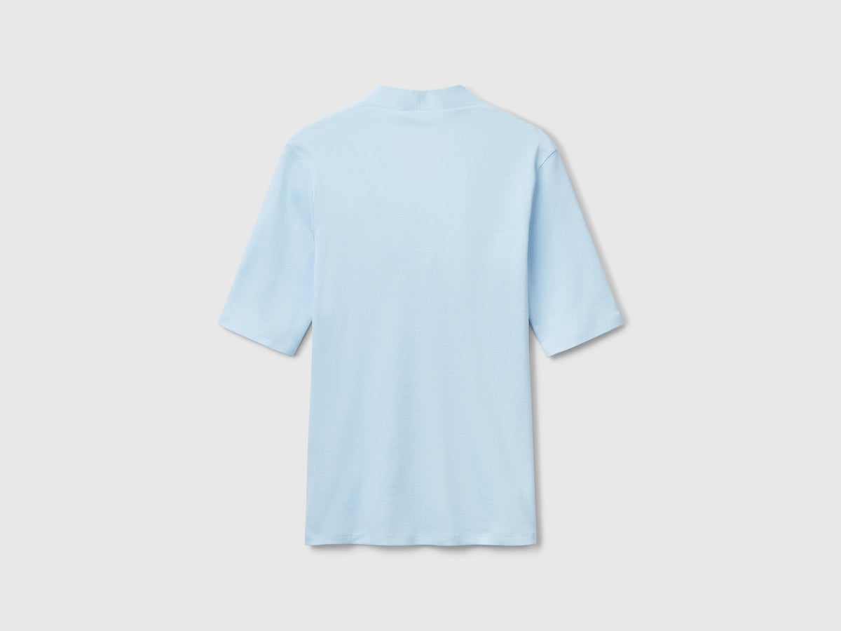 T-shirt slim fit in cotone a fibra lunga