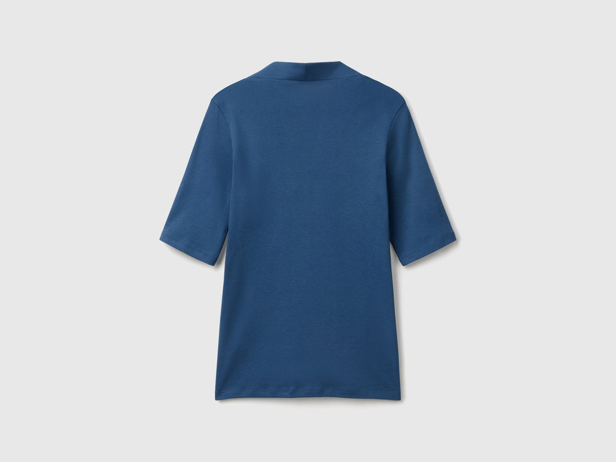 T-shirt slim fit in cotone a fibra lunga