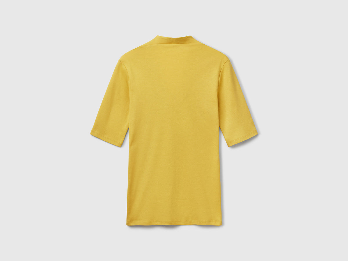 T-shirt slim fit in cotone a fibra lunga