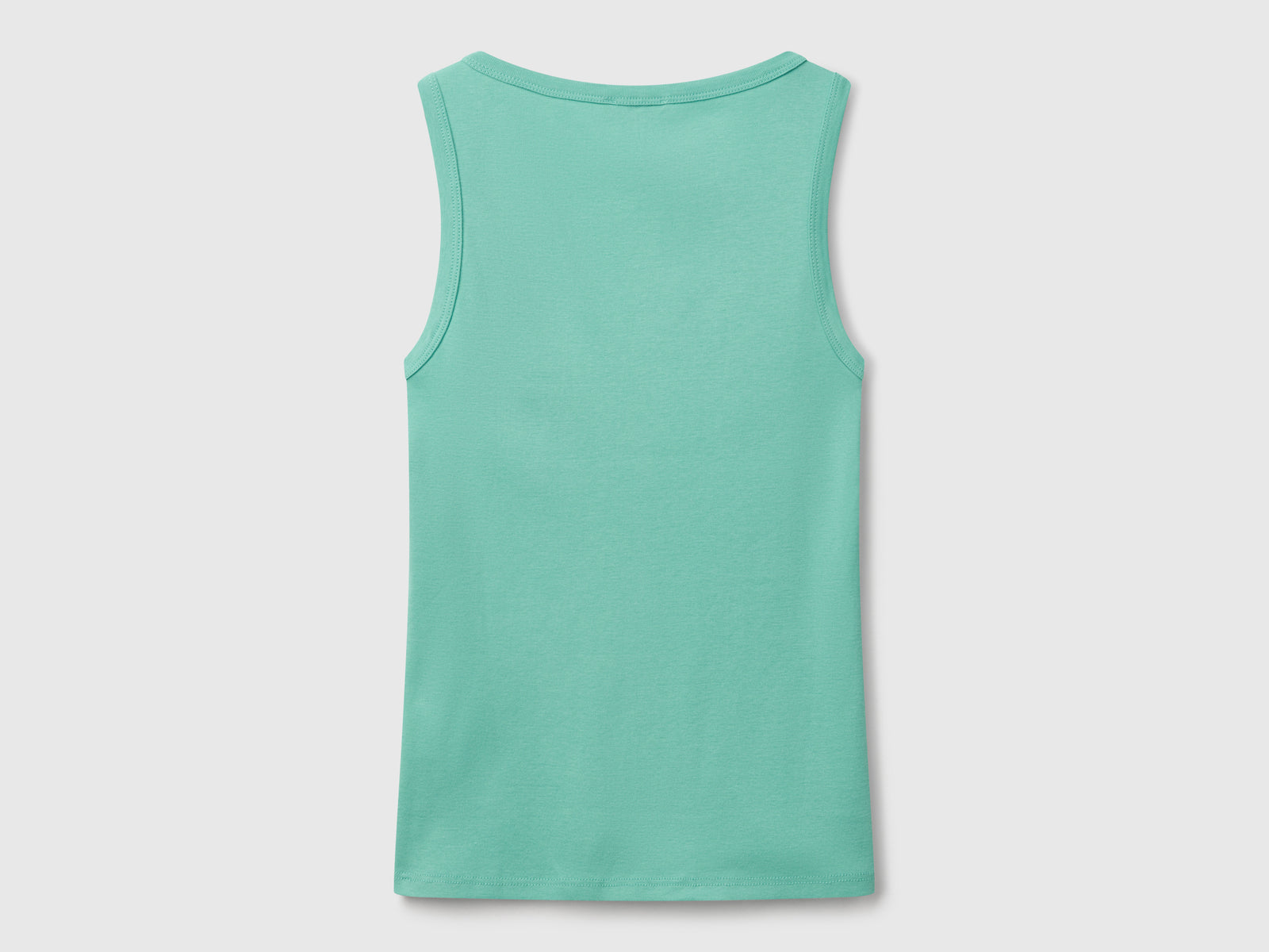 Canotta in puro cotone da donna verde acqua 2 | Benetton Outlet