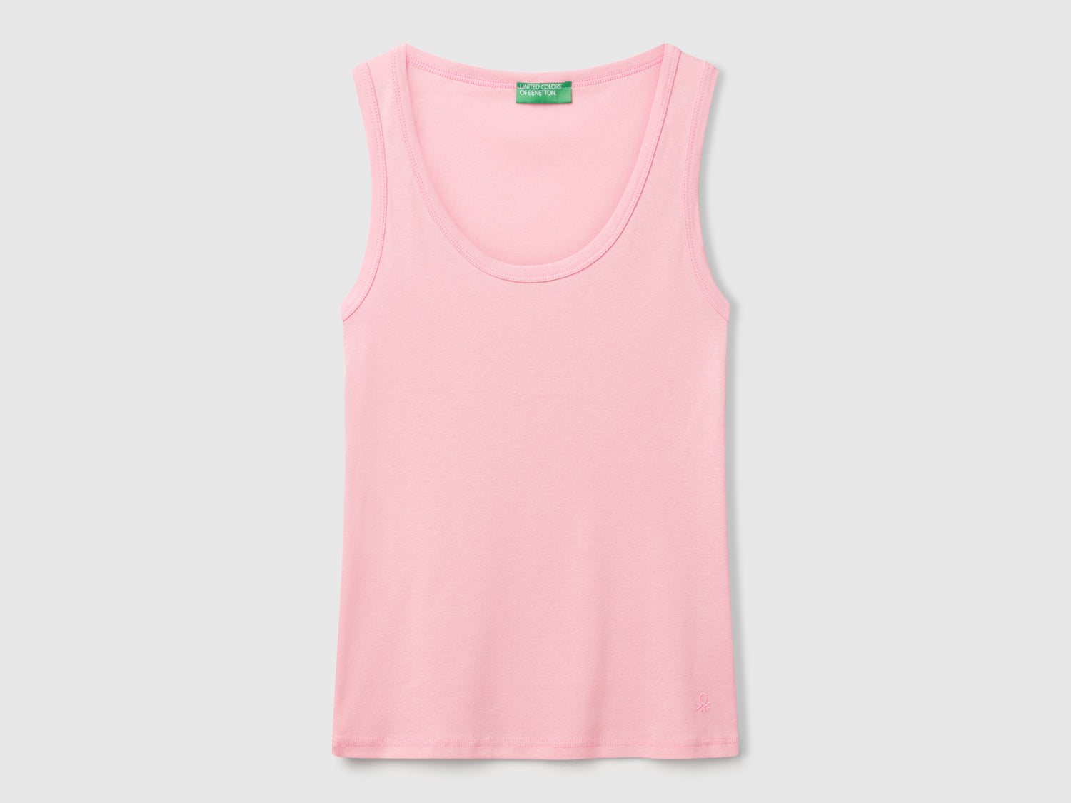 Canotta in puro cotone da donna rosa | Benetton Outlet