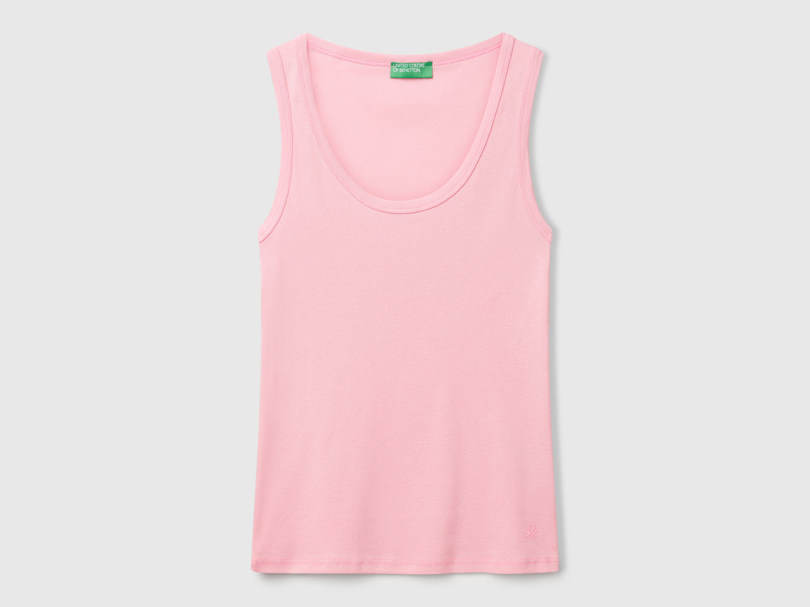Canotta in puro cotone da donna rosa | Benetton Outlet